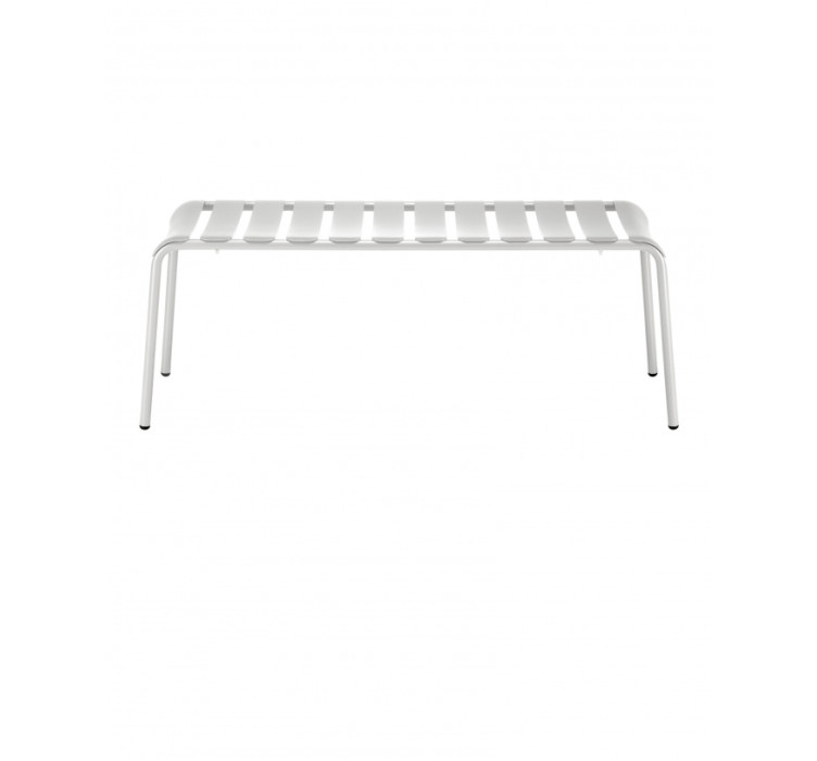 Вулична алюмінієва лавка Stecca 8 White1